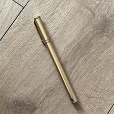 Vintage Colibri Of London Chrome Pen Lighter 1970s Rare Gold 5.5”