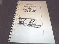 DIY Motorcycle Lift Work Bench - Table Build it yourself plans & Instructions