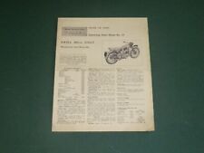 Motor Cycle And Cycle Trader  Servicing Data Sheet Ariel Colt  (D128)