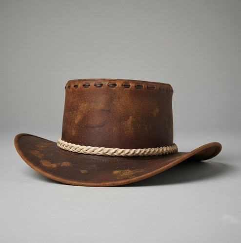 Distressed brown leather - distressed,