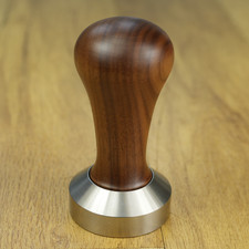 NEW Italian Made 54mm Coffee Tamper  Genuine Walnut handle high quality.
