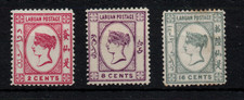 Labuan 1892 QV 2c 8c & 16c SG39, 41 & 46 mint MH WS44238