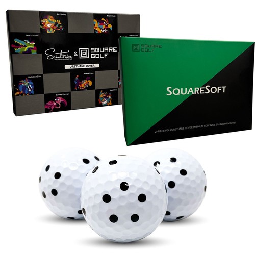 Square golf dotted - dotted, balls