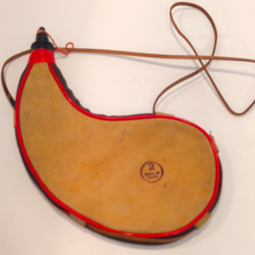 Vintage leather bota wineskin - leather,