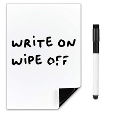 Small Magnetic Whiteboard Fridge Magnet A5 Dry Wipe Memo Board Mini White Board