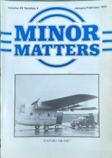 MORRIS MINOR OWNERS CLUB MAGAZINE - "MINOR MATTERS" From 1989 Large Collection