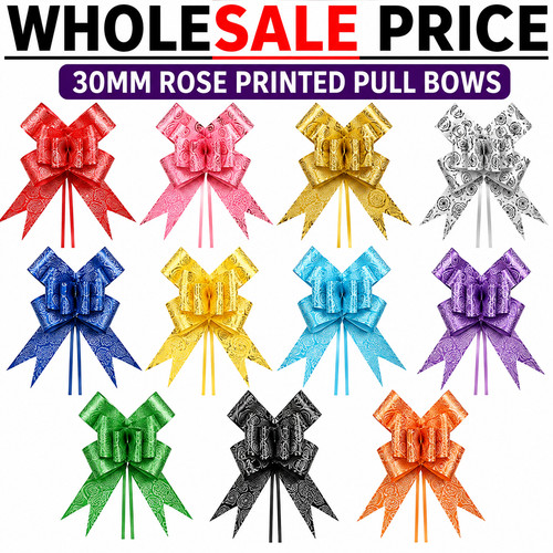 100pc pull bows - bows, 30mm