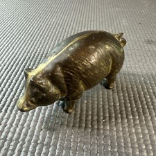 Vintage Brass Pig Figurine