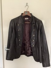 Kaleidoscope Brown Leather Jacket. 18 Good Condition
