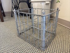 Vintage Wire Metal Milk Bottle