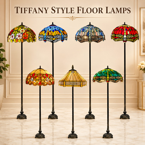 Tiffany style floor lamps - floor,