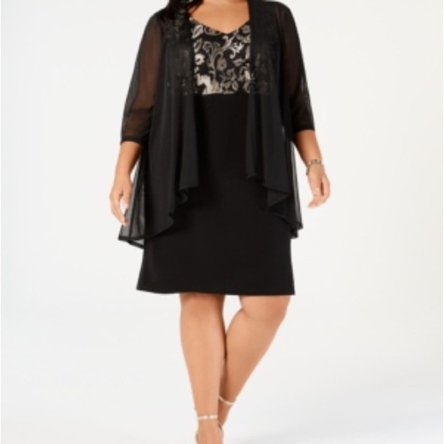 Connected apparel black lace - black,