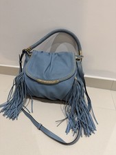 LANCEL Blue Lambskin Tassel