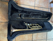 Virtuosi Double Plug Bass (Trigger) Trombone Gold Brass Bell cased