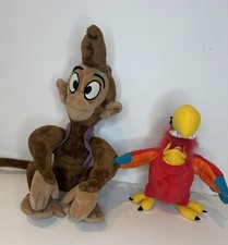 Disney Aladdin Abu & Iago Plush collectible Toys Set Disney Store  Rare VGC 