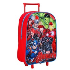 Marvel Avengers Official Wheeled Trolley Bag 42cm Kids Boys Travel Backpack 3+