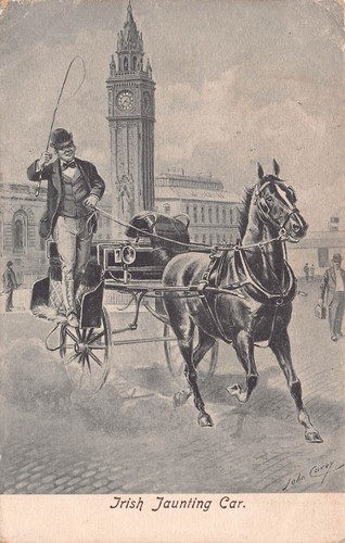 Postcard irish jaunting - -, car