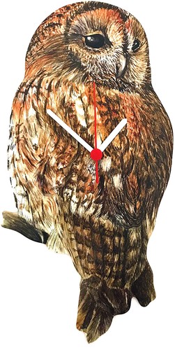 Tawny owl clock clocks - owl,
