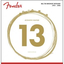 Fender 80/20 Bronze 13-56 Acoustic Guitar Strings, Medium