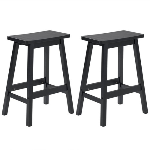 Wooden bar stools - wooden, black