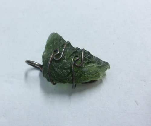 Moldavite crystal wire wrapped - crystal,