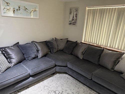 Grey fabric corner - fabric,