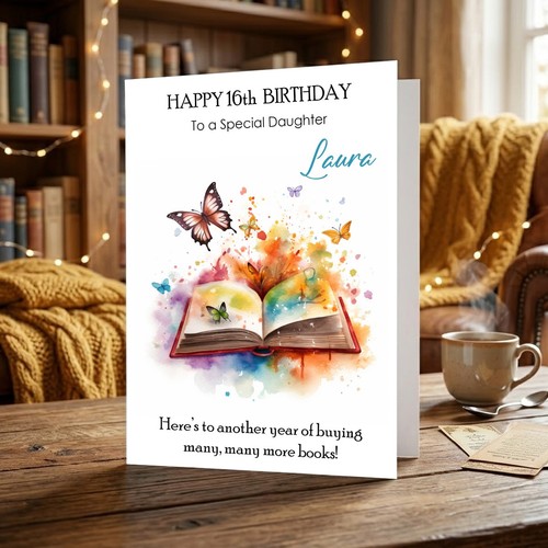 Personalised booklover card - personalised, /