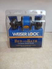 Weiser Lock Welcome Home Series Bed & Bath Locking Door Knob New