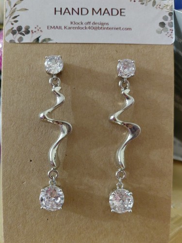 Diamante drop earrings - drop,