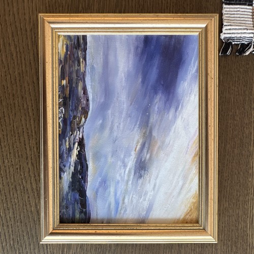 Original oil painting road - "road, to