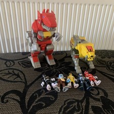 Imaginext Power Rangers T-Rex Dino & Sabre Tooth Zord   And 5 figures 
