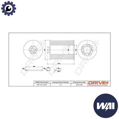 Oil filter dp1110 - oil, for