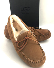 UGG OLSEN 1003390 M 100% Cow Suede Chestnut Slippers Loafers Size 8 Shoes