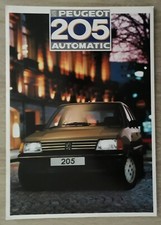 Peugeot 205 Automatic Brochure 1987 - 1.6 Auto