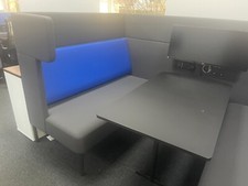 Office furniture black and blue meeting pod. Great condition can seat up to 6 