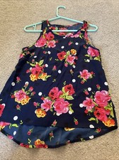 Women’s Size 10 Navy Floral Vest Primark 