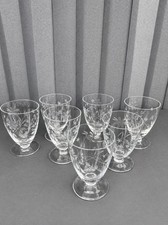Vintage etched floral - floral, glass