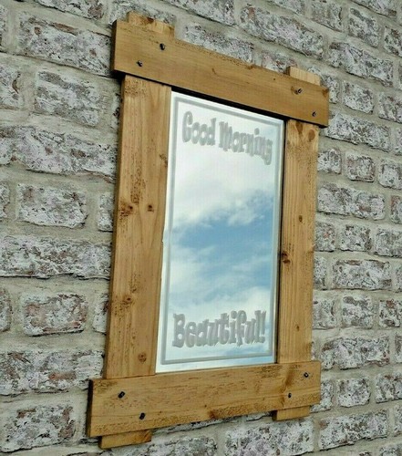 Rustic mirror good - mirror, morning