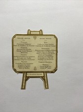 Antique  Aristocrat Private Dining Menu Card 27 Belgrave Square