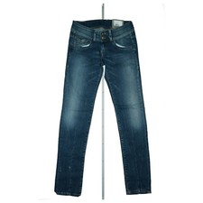 Pepe Jeans Brooke Trousers Slim Fit Stretch Low Waist 28/34 W28 L34 Used Blue