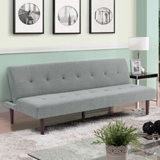 Small Space 3 Seater Sofas Convertible Sleeper Sofa Couch Bed Recliner Settee UK