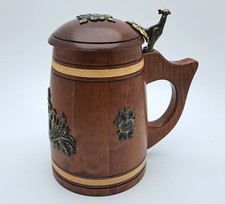 Lidded Handcrafted Oak  Beer