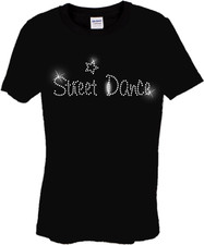TAP DANCE Children's T Shirt CRYSTAL Rhinestone Dance Design..Kids any size