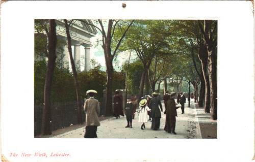 New walk leicester postcard - walk,