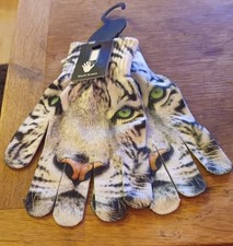 Ladies White Tiger Gloves