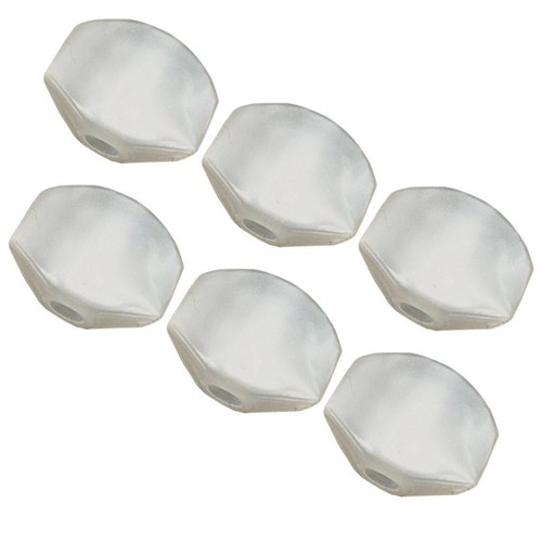 6pcs white plastic - white,