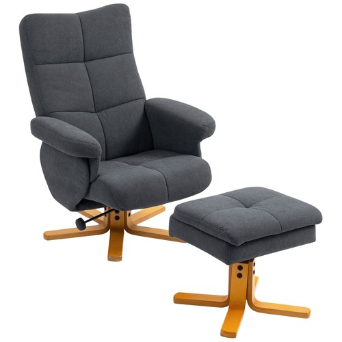 Homcom linen recliner chair - linen,