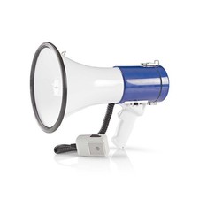 25w Loud Folding Pistol Grip Megaphone with Siren 1500m Hailer Range Lightweight