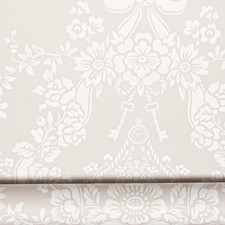 Taupe Floral Wallpaper Damask Butterfly Bows Feature Wall Living Room Nursery