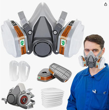 Industrial Respirator Mask - Face Shield for Woodworking, Painting & Sanding
